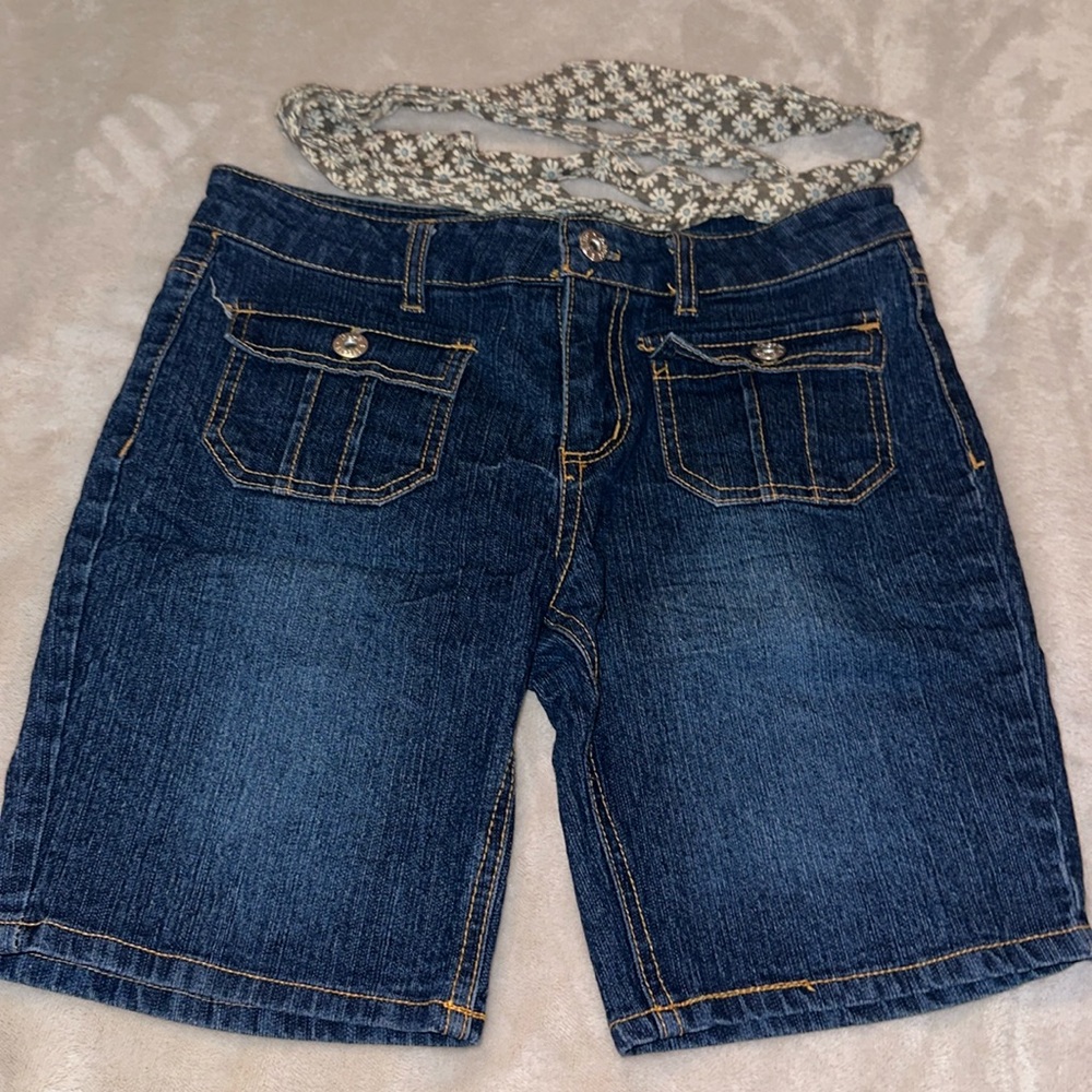 Vintage Girls Jean Shorts Size 14